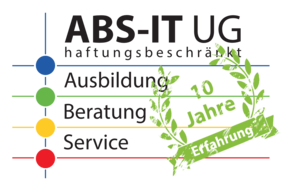 ABS-IT Logo 10jähriges Jubiläum in der Weiterbildung