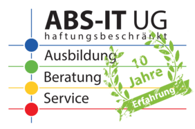 ABS-IT Logo 10jähriges Jubiläum in der Weiterbildung